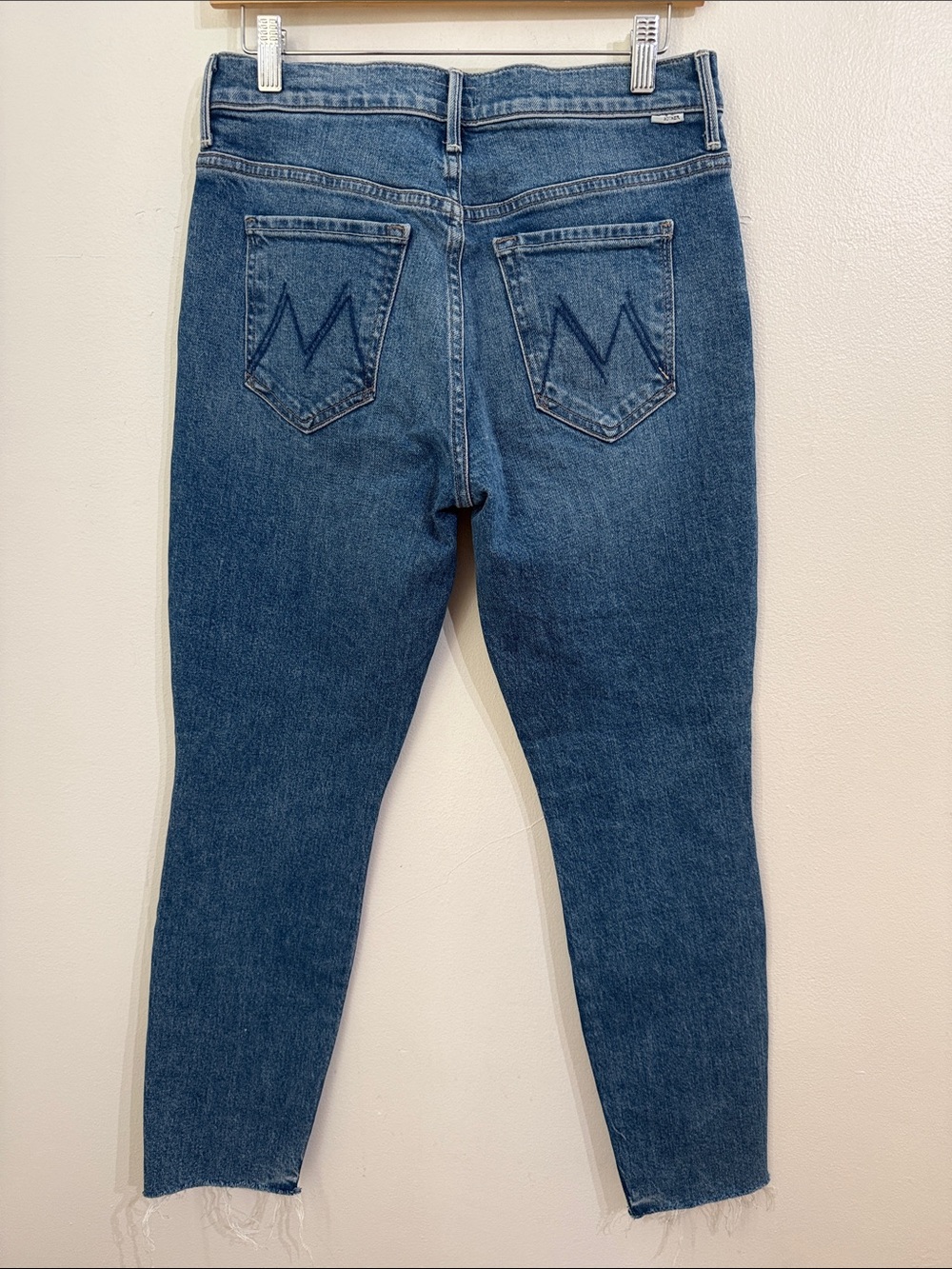 Mother The Stunner Ankle Fray Jeans Womens Size 28 Denim Mid Wash - Picture 3 of 13